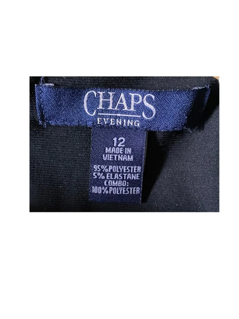 Chaps Flattering Evening Gown, Tasteful Sequin Details on Collar and Size SZ 1